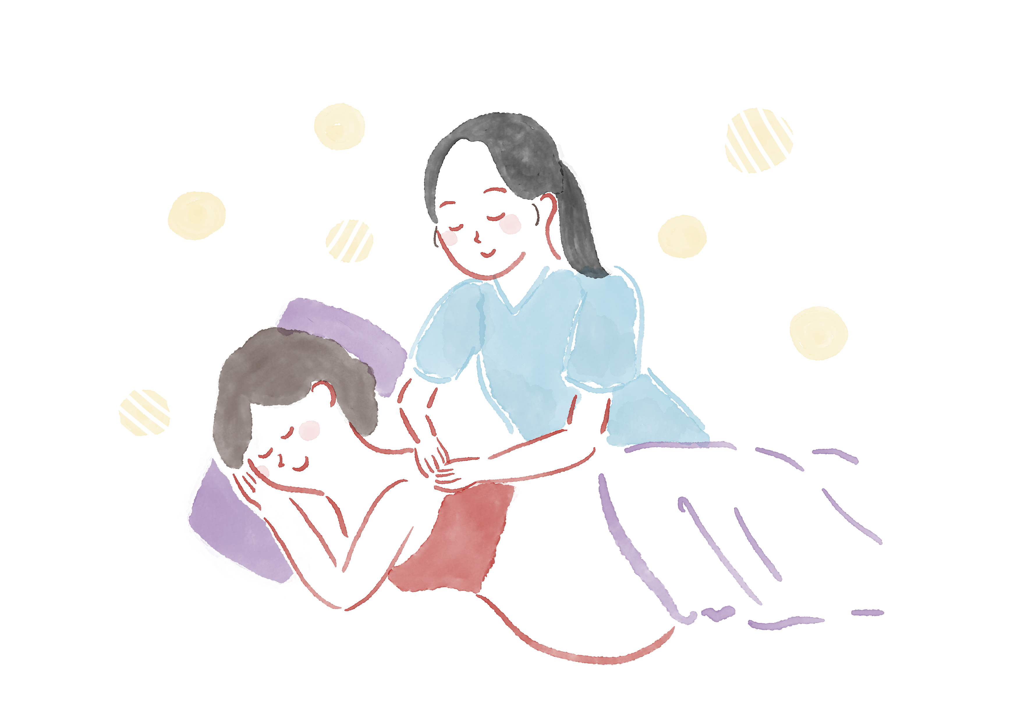 Prenatal massage illustration